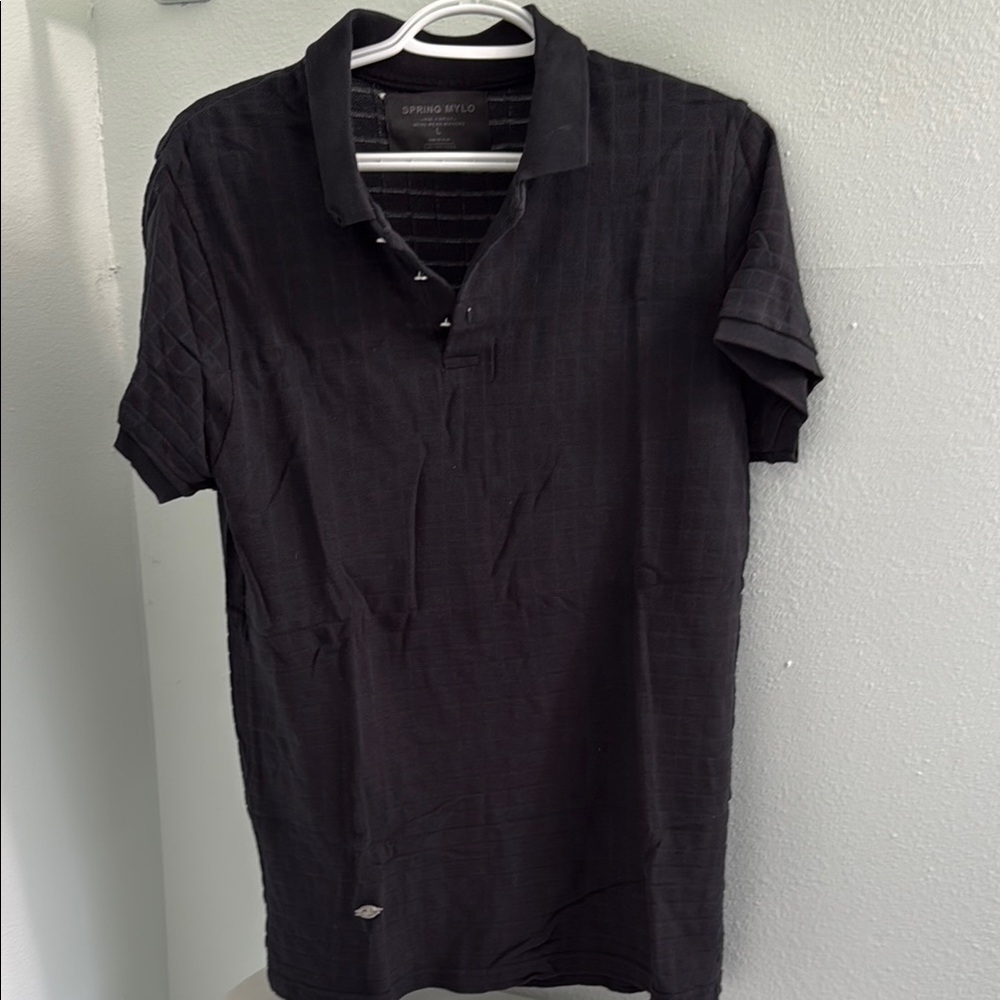 Call It Spring Classic Black Polo Shirt